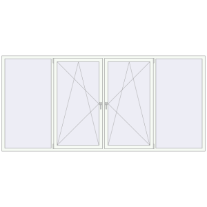 Купити Вікна 3450x1620 мм REHAU Euro 60 Білий (RAL 9016) з двох сторін