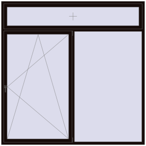 Купити Вікна 2500x2500 мм REHAU Euro 70 BLACK_BROWN з двох сторін