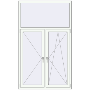 Купити Вікна 1225x2040 мм REHAU Brillant-Design Білий (RAL 9016) з двох сторін