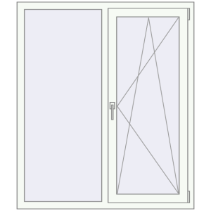 Купити Вікна 1220x1380 мм Altest Pony 375 RAL 9016 Traffic white з двох сторін