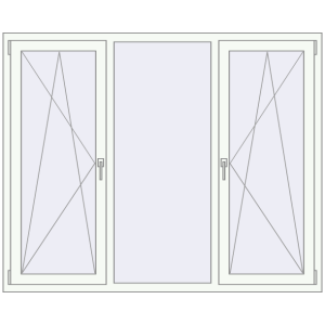 Купити Вікна 1770x1440 мм REHAU Euro 60 Білий (RAL 9016) з двох сторін