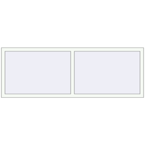 Металопластикове вікно 2000x700 мм Двостулкове (комплектація: Базова). Вид зсередини Купити Вікна 2000x700 мм REHAU Euro 70