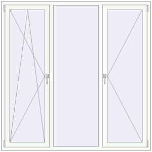 Купити Вікна 1800x1800 мм REHAU Euro 60 Білий (RAL 9016) з двох сторін