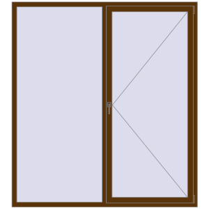 Купити Вікна 1900x2100 мм REHAU Euro 60 WALNUT з двох сторін