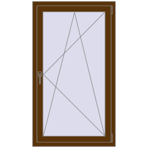 Купити Вікна 800x1350 мм REHAU Euro 70 WALNUT з двох сторін