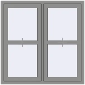 Купити Вікна 1200x1200 мм Altest Pony 375 RAL 9007 Grey aluminium з двох сторін