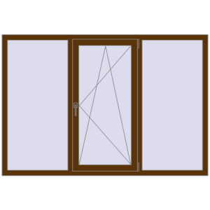 Купити Вікна 1900x1300 мм REHAU Euro 70 WALNUT з двох сторін