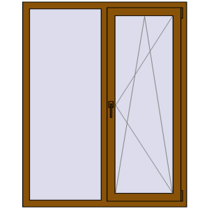 Купити Вікна 1200x1500 мм REHAU SYNEGO MD GOLDEN OAK з двох сторін