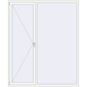 Купити Вікна 1900x2300 мм REHAU Euro 70 Білий (RAL 9016) з двох сторін