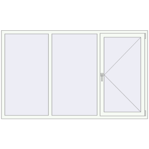 Купити Вікна 2150x1300 мм REHAU Brillant-Design Білий (RAL 9016) з двох сторін