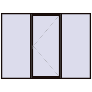Купити Вікна 3000x2200 мм REHAU Euro 60 BLACK_BROWN з двох сторін
