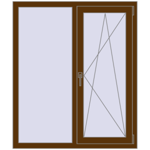 Купити Вікна 1100x1300 мм REHAU Euro 60 WALNUT з двох сторін