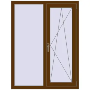 Купити Вікна 1000x1300 мм REHAU SYNEGO MD WALNUT з двох сторін