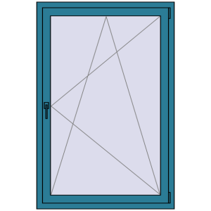 Купити Вікна 1000x1500 мм REHAU Euro 60 BRILLIANT_BLUE з двох сторін