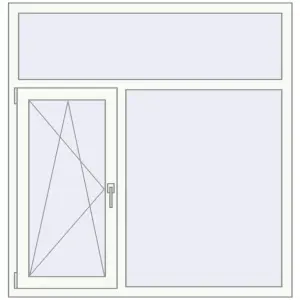 Купити Вікна 1390x1440 мм REHAU Brillant-Design Білий (RAL 9016) з двох сторін