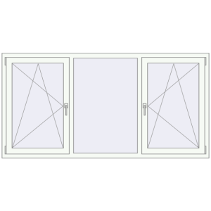 Купити Вікна 2070x1050 мм REHAU Euro 70 Білий (RAL 9016) з двох сторін
