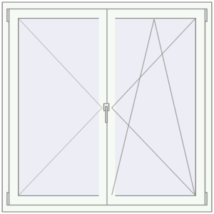 Купити Вікна 1300x1300 мм REHAU Euro 70 Білий (RAL 9016) з двох сторін