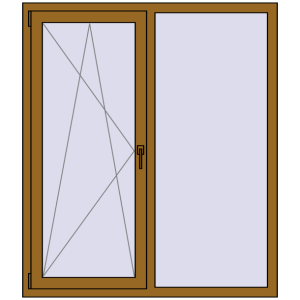 Купити Вікна 1300x1500 мм REHAU Euro 60 LIGHT_OAK з двох сторін