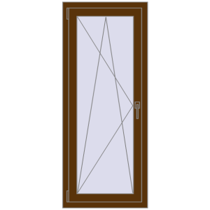 Купити Вікна 600x1500 мм REHAU Euro 60 WALNUT з двох сторін