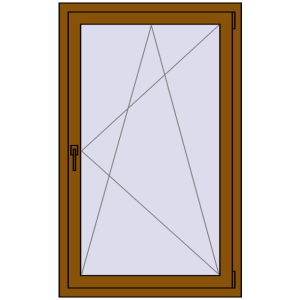 Купити Вікна 900x1400 мм REHAU Euro 70 GOLDEN OAK з двох сторін