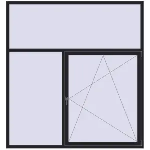 Купити Вікна 2150x2300 мм REHAU SYNEGO MD BLACK_ULTI-MATT з двох сторін