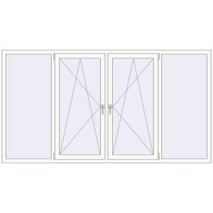 Купити Вікна 2600x1400 мм REHAU Euro 70 Білий (RAL 9016) з двох сторін