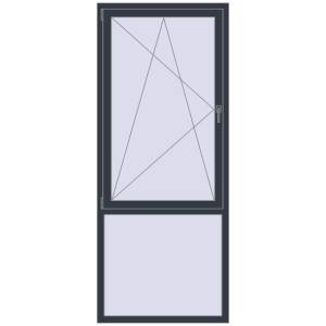 Металопластикове вікно 930x2260 мм Одностулкове з фрамугою (комплектація: Базова). Вид зсередини Купити Вікна 930x2260 мм REHAU Euro 70