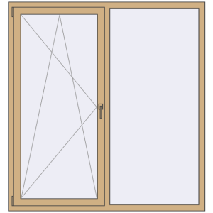 Купити Вікна 1600x1700 мм Altest Pony 375 RAL 1001 Beige з двох сторін