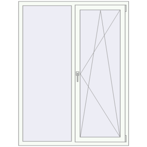 Купити Вікна 1300x1700 мм REHAU Euro 70 Білий (RAL 9016) з двох сторін