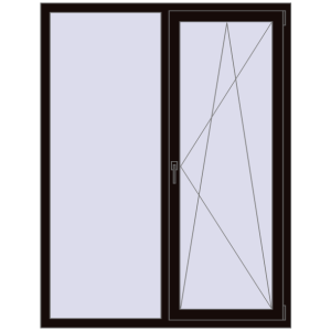 Купити Вікна 1350x1750 мм REHAU SYNEGO MD BLACK_BROWN з двох сторін