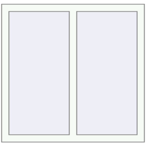 Металопластикове вікно 1040x940 мм Двостулкове (комплектація: Базова). Вид зсередини Купити Вікна 1040x940 мм REHAU Euro 70