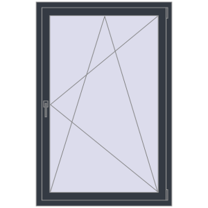 Купити Вікна 1000x1500 мм REHAU Euro 70 ANTHRACITE_GREY_STRUKTURAL з двох сторін