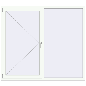 Купити Вікна 1700x1500 мм REHAU Euro 70 Білий (RAL 9016) з двох сторін
