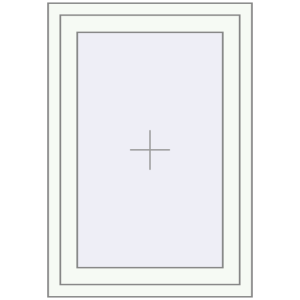 Алюмінієве вікно 700x1007 мм Одностулкове (комплектація: За замовчуванням). Вид зсередини Купити Вікна 700x1007 мм Altest Pony 375 RAL 9016 Traffic white з двох сторін