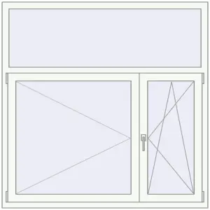Купити Вікна 1500x1500 мм REHAU Euro 70 BLACK_ULTI-MATT ззовні