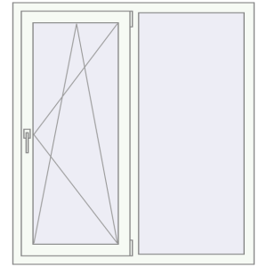 Купити Вікна 1200x1300 мм REHAU Brillant-Design Білий (RAL 9016) з двох сторін