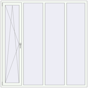 Купити Вікна 2000x2000 мм REHAU Brillant-Design Білий (RAL 9016) з двох сторін