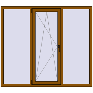 Купити Вікна 1700x1500 мм REHAU Euro 60 GOLDEN OAK з двох сторін