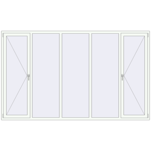 Купити Вікна 3000x1800 мм REHAU Brillant-Design Білий (RAL 9016) з двох сторін