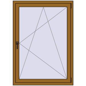 Купити Вікна 1000x1350 мм REHAU Euro 70 LIGHT_OAK з двох сторін
