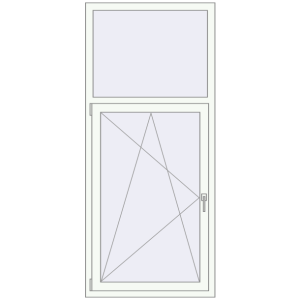 Купити Вікна 860x1950 мм REHAU Euro 70 Білий (RAL 9016) з двох сторін