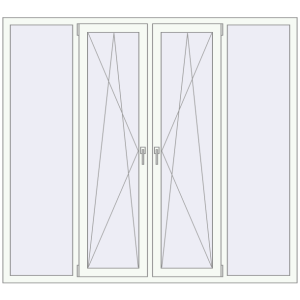 Купити Вікна 2000x1800 мм REHAU Euro 60 Білий (RAL 9016) з двох сторін