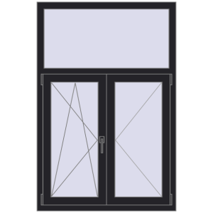 Купити Вікна 1000x1500 мм REHAU Euro 60 BLACK_ULTI-MATT з двох сторін