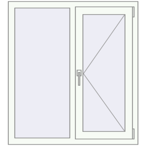 Купити Вікна 1000x1100 мм REHAU Euro 60 Білий (RAL 9016) з двох сторін