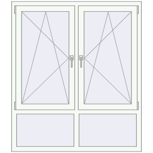 Купити Вікна 1300x1500 мм REHAU SYNEGO MD Білий (RAL 9016) з двох сторін