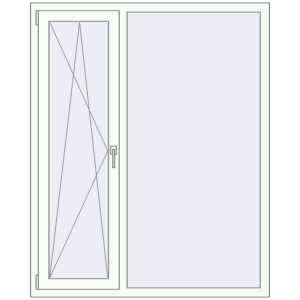 Купити Вікна 1300x1600 мм REHAU Euro 60 Білий (RAL 9016) з двох сторін