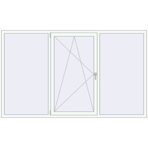 Купити Вікна 2500x1500 мм REHAU Euro 60 Білий (RAL 9016) з двох сторін