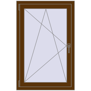 Купити Вікна 800x1180 мм REHAU SYNEGO MD WALNUT з двох сторін