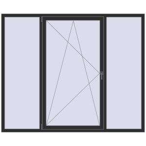 Купити Вікна 2180x1800 мм REHAU Brillant-Design ANTHRACITE_GREY_GLATT з двох сторін