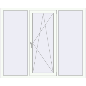 Алюмінієве вікно 1700x1400 мм Тристулкове (комплектація: За замовчуванням). Вид зсередини Купити Вікна 1700x1400 мм Altest Pony 375